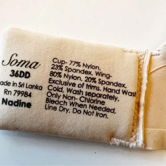 Soma Nadine Full Cup Underwire Bra Size‎ 36DD Smoothing Plunge Curvy Plus - Picture 3 of 7